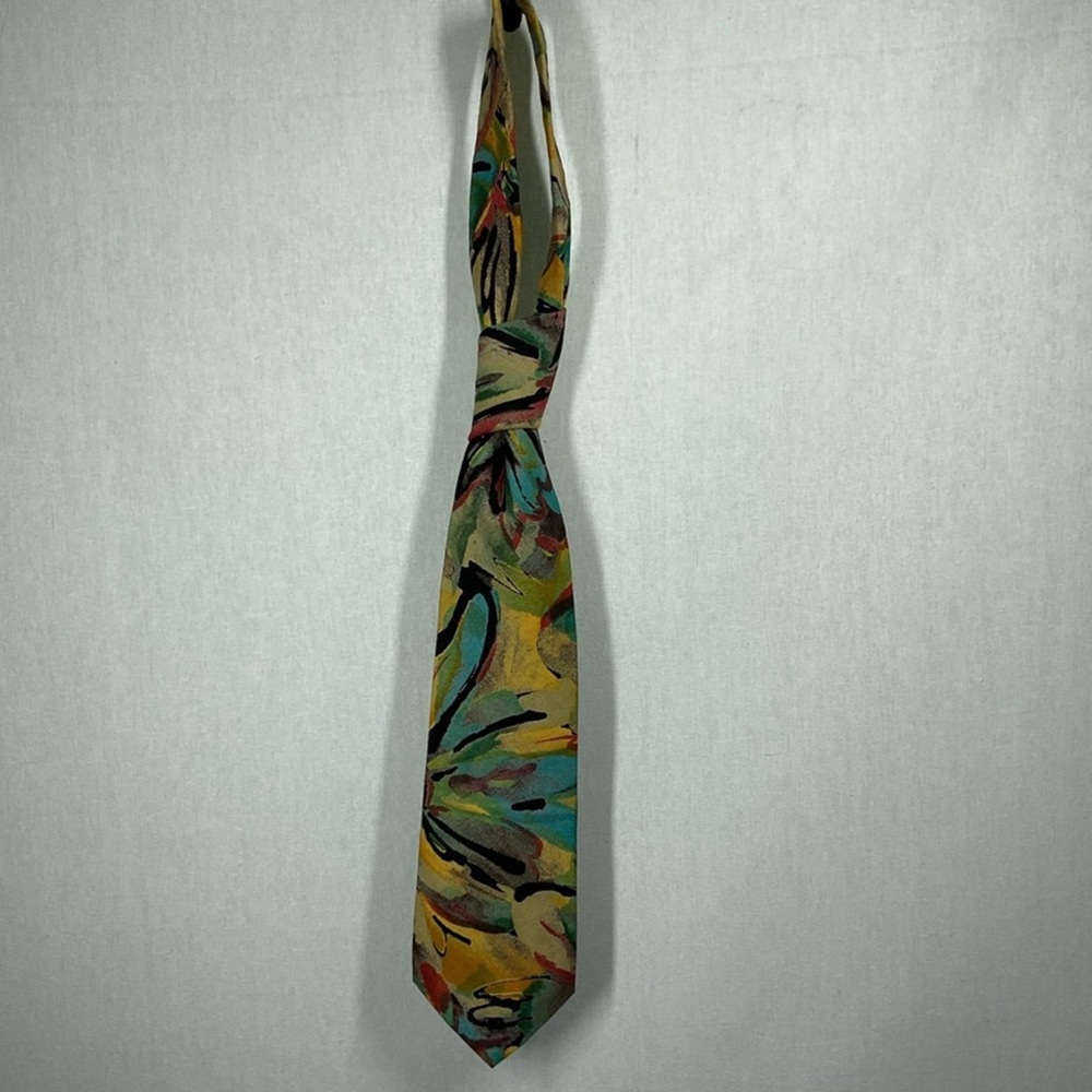 Nicola Paone Roma Abstract Artistic Boho Tie Silk?